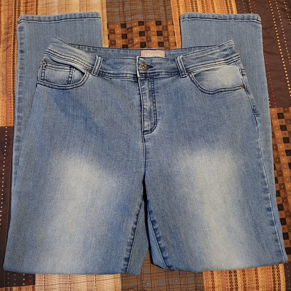 Chico's Denim - Chico's High-Rise Blue Jeans Stretchy Women's Plus Size 1.5 32 Stretch Bottoms